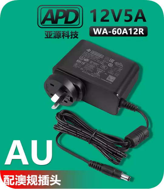 *Brand NEW*High Quality APD 12V 5A Power Adapter WA-60A12R AU Version Power Supply